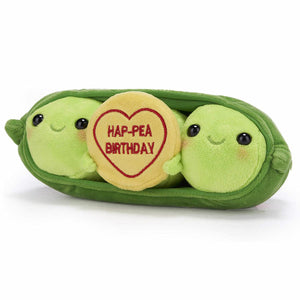 Swizzels Love Hearts Plush Pete & Penelope Peas - Hap-Pea Birthday - 21cm