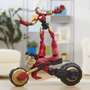 Marvel Avengers Bend and Flex Iron Man & Motorcycle - Brand New!