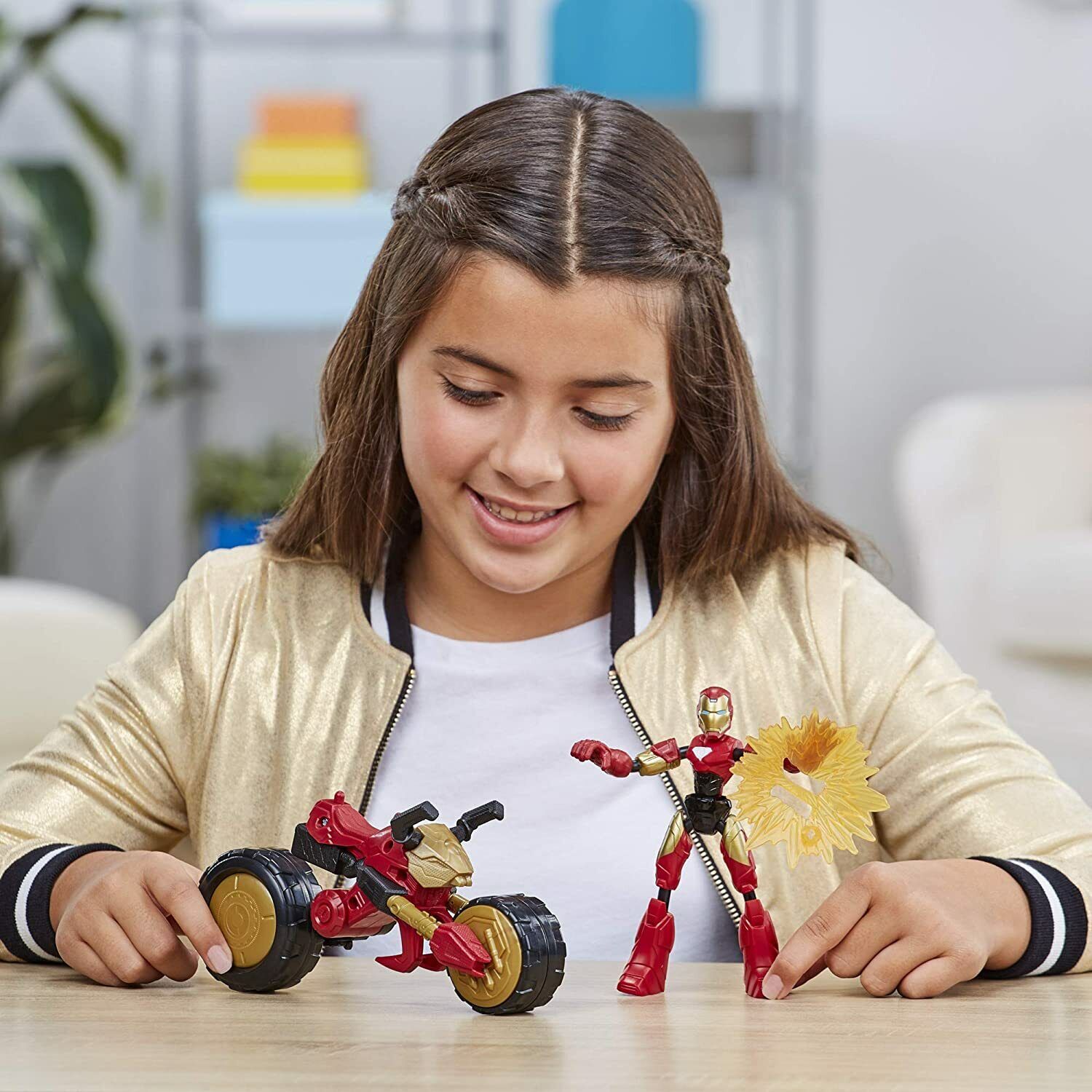Marvel Avengers Bend and Flex Iron Man & Motorcycle - Brand New!