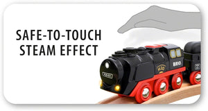 BRIO World Battery Powered Steaming Toy Train Engine for Children Age 3 Years Up