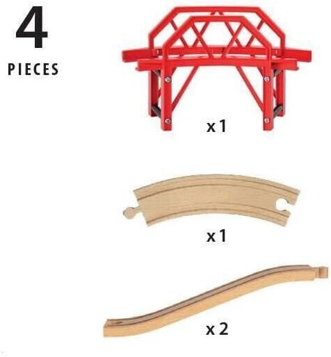 BRIO World Curved Train Bridge for Kids Age 3 Years Up - Compatible with all BRI