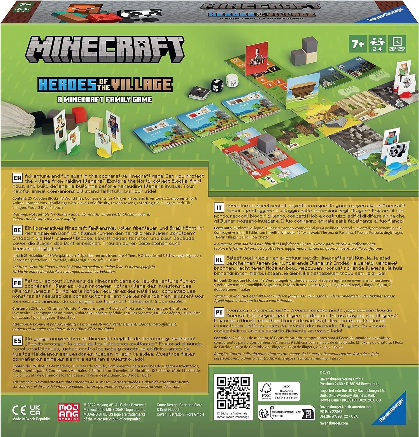 Ravensburger Minecraft Heroes of the Village Board Game for Kids Age 6 Years Up