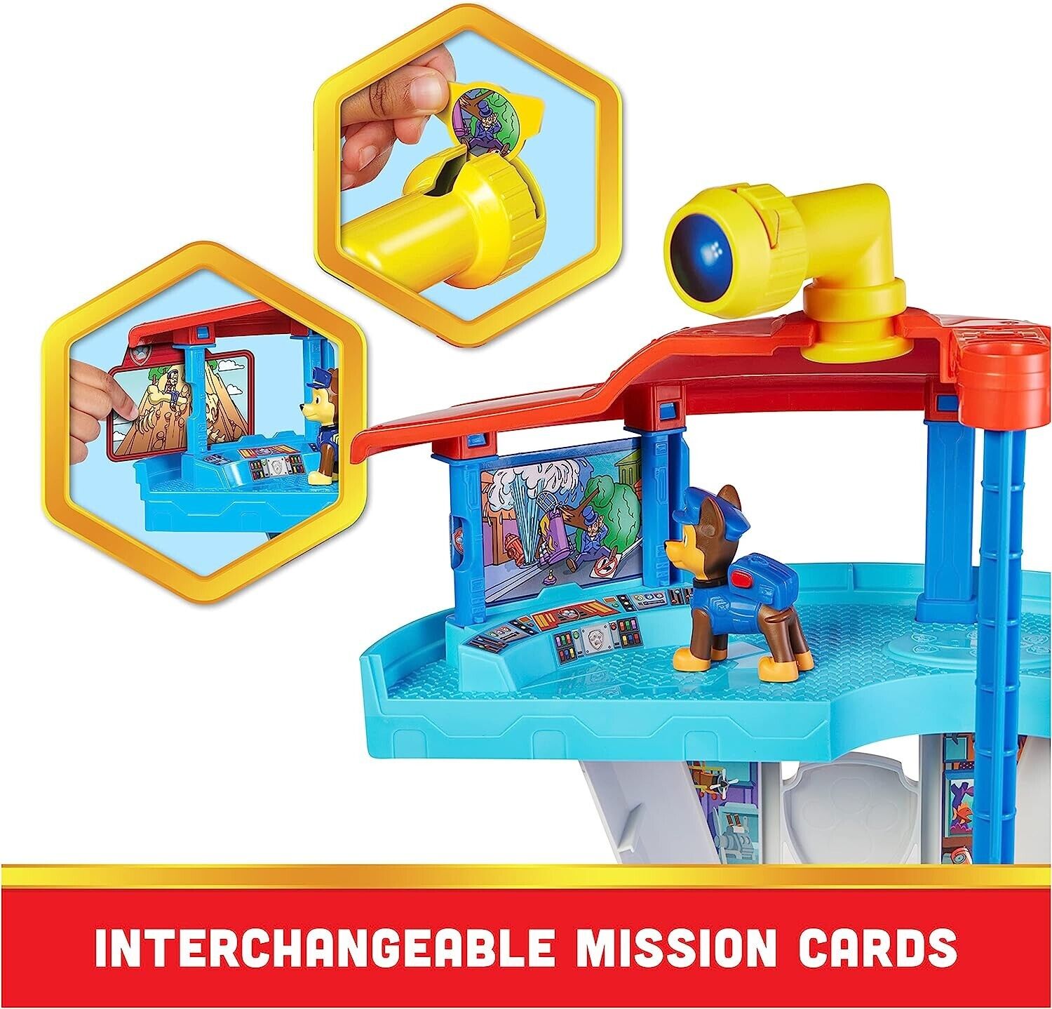 Paw Patrol Lookout Tower Playset with Toy Car Launcher, 2 Chase Action Figures,