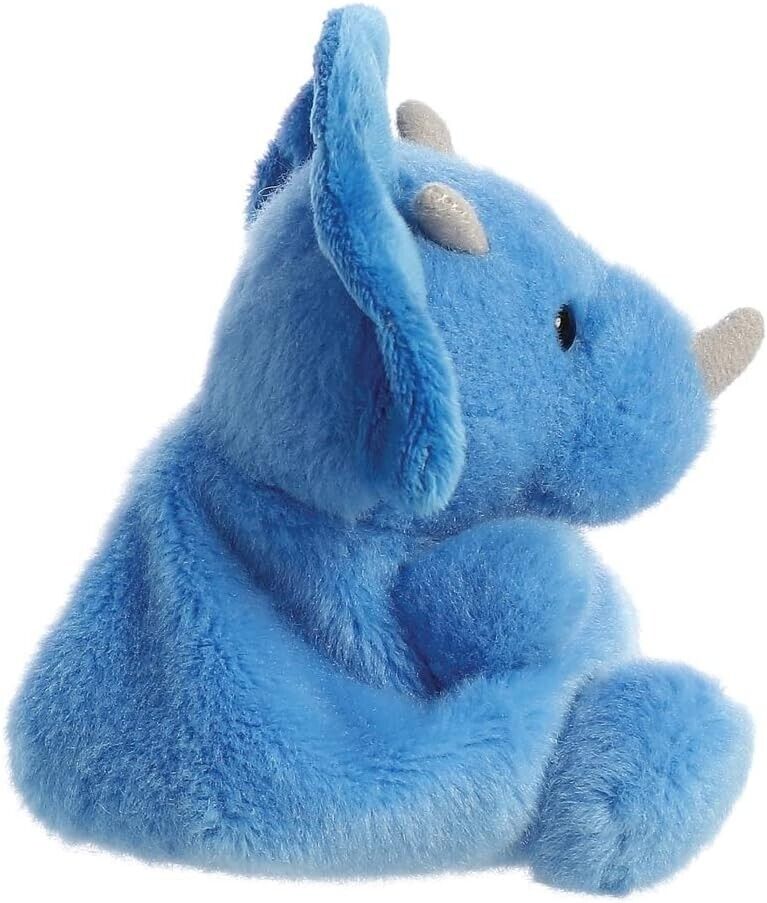 Aurora, 33616, Palm Pals Tank Triceratops Dinosaur, 5In, Soft Toy, Blue