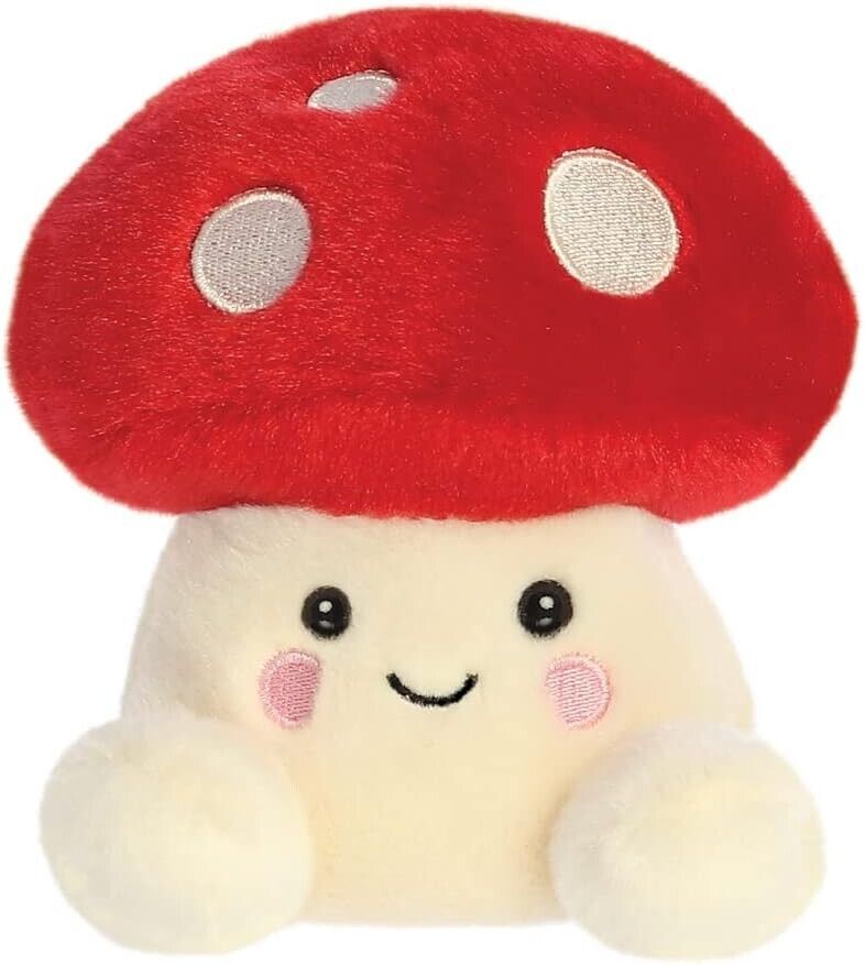 Aurora, 33767, Palm Pals Amanita Mushroom, 5In, Soft Toy, Red & Beige