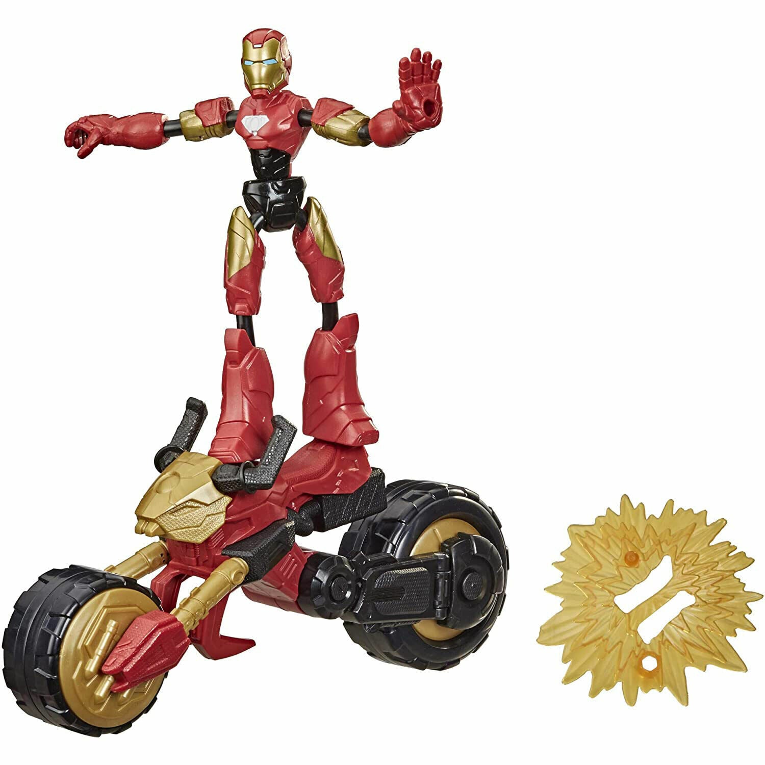 Marvel Avengers Bend and Flex Iron Man & Motorcycle - Brand New!