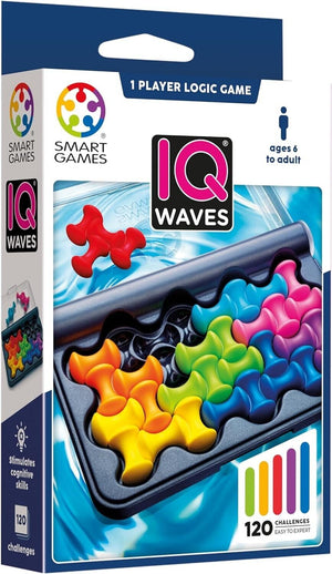SmartGames - IQ Waves, Puzzle Game with 120 Challenges, Ages 6+