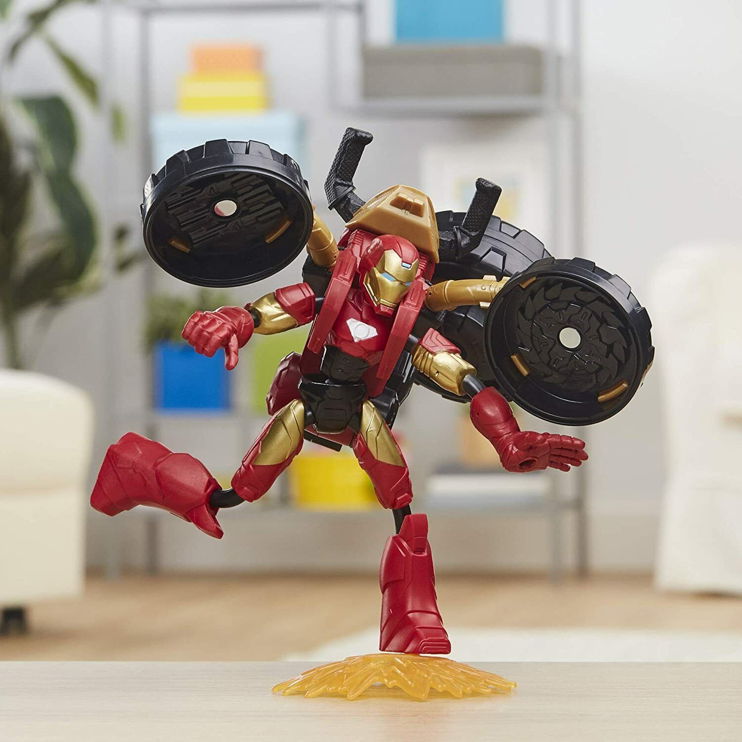 Marvel Avengers Bend and Flex Iron Man & Motorcycle - Brand New!
