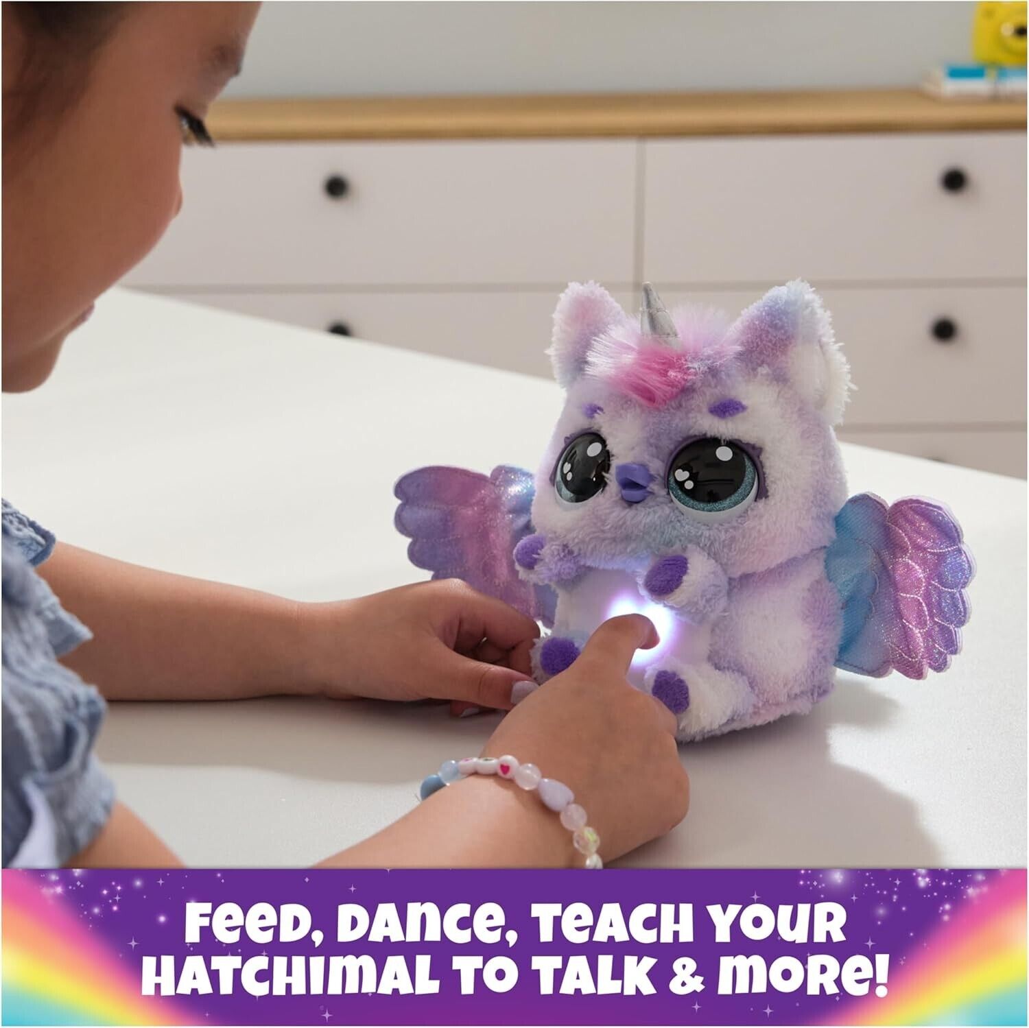 HATCHIMALS Alive, Mystery Hatch Pufficorn, Surprise Interactive Toy and Egg with