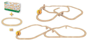 BRIO World 50 Piece Train Track Pack for Kids Age 3 Years Up - Compatible With A