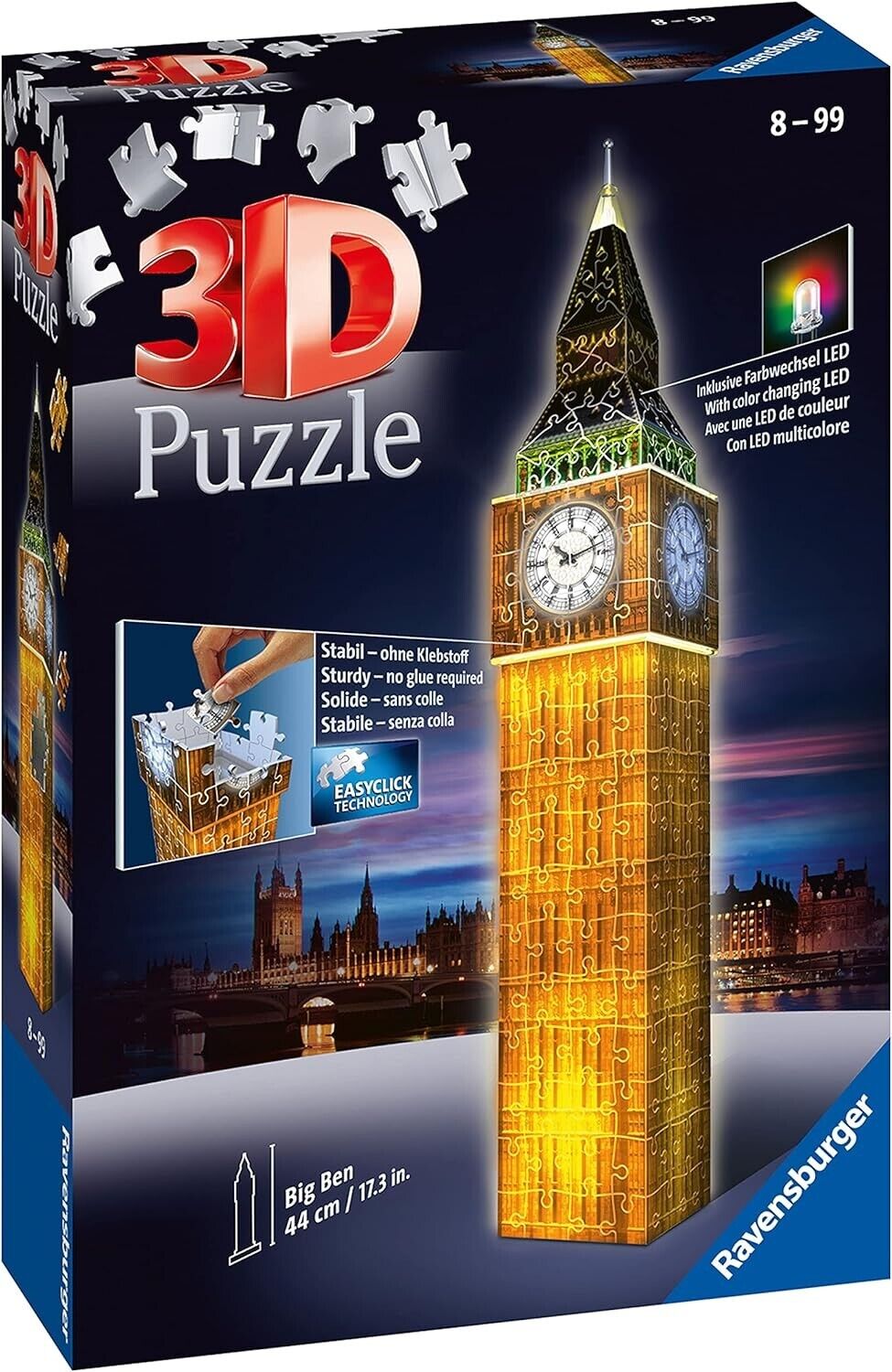 Ravensburger Big Ben 3D Jigsaw Puzzle for Adults and Kids Age 8 Years Up - Night