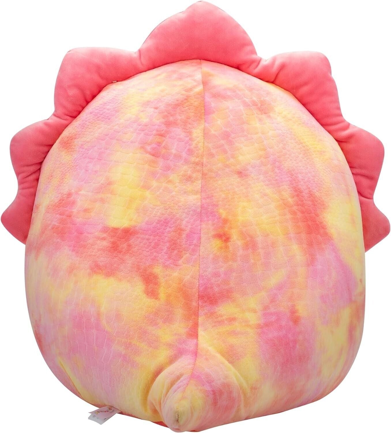 Squishmallows SQCR05478 16-Inch-Trinity The Winking Pink Tie-Dye Triceratops