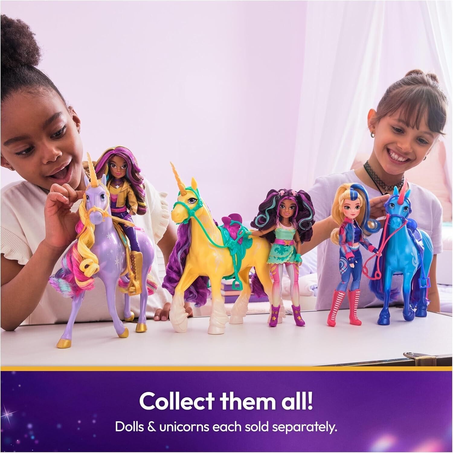 Unicorn Academy, Sophia Doll with Rainbow-Streaked Hair, 6 Fashion Accessories a