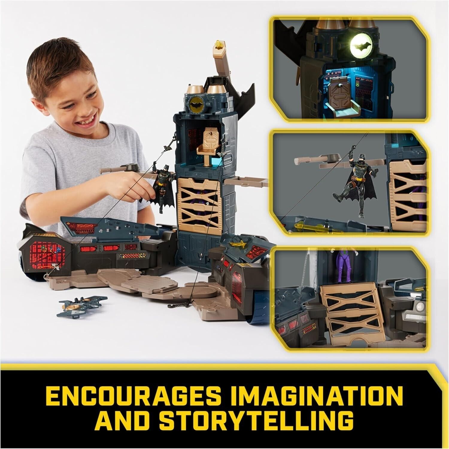 Batman, Ultimate Transforming Batmobile Playset, 2-in-1 Batman Playset with Excl