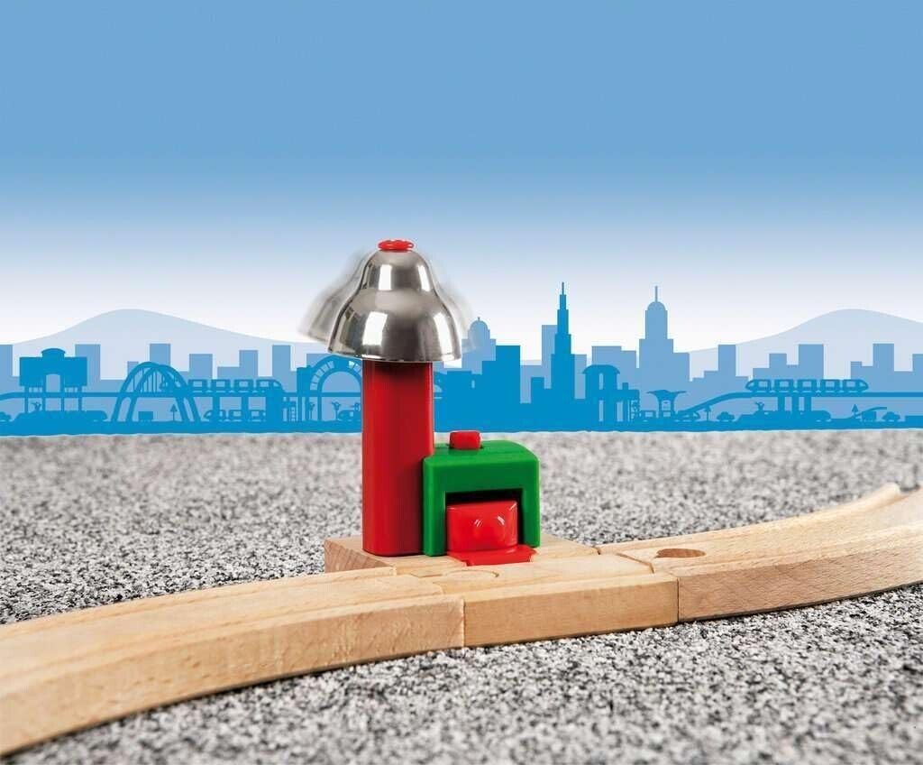 BRIO World Magnetic Railway Bell Signal for Kids Age 3 Years Up - Compatible wit
