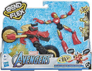 Marvel Avengers Bend and Flex Iron Man & Motorcycle - Brand New!
