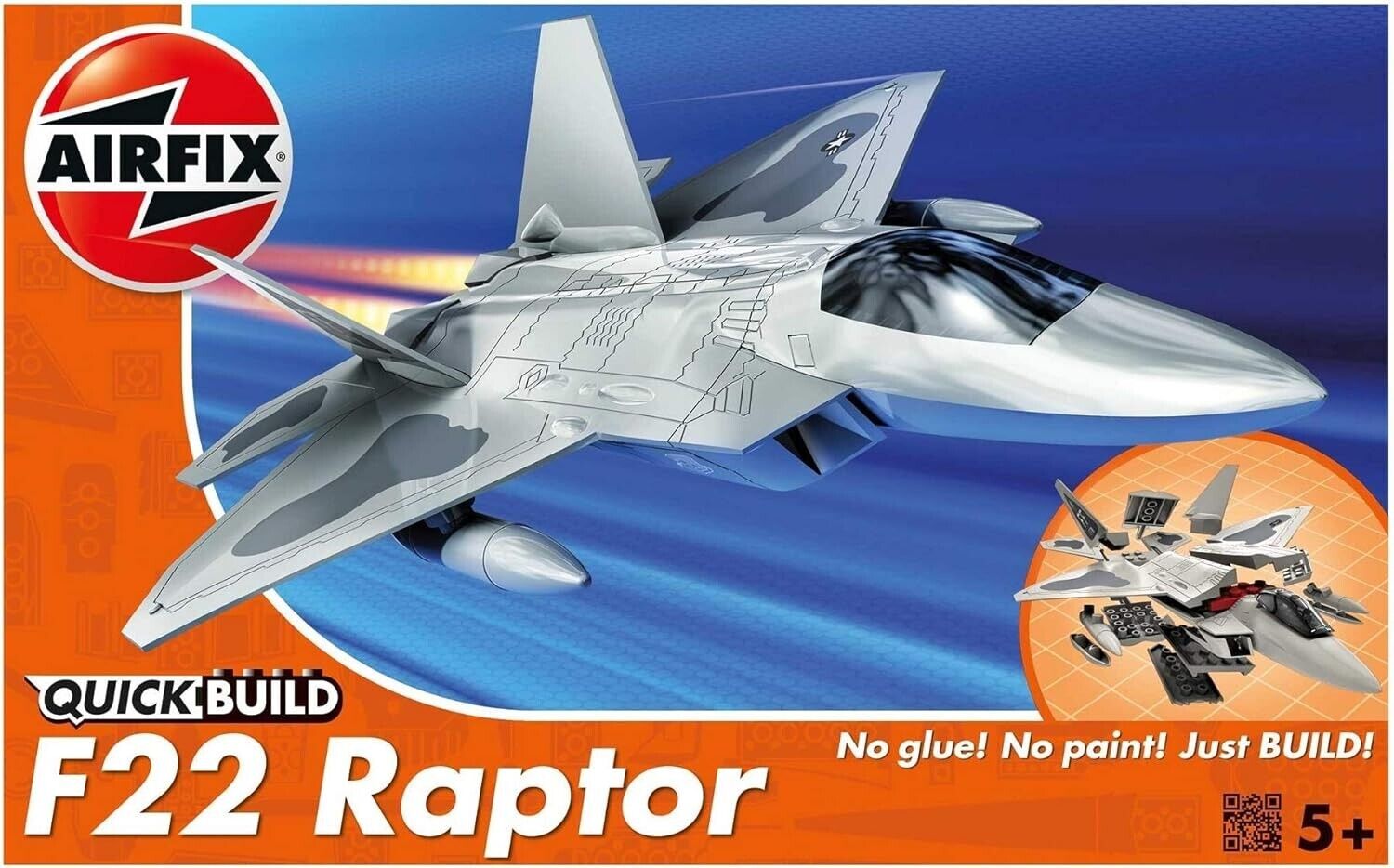 Airfix QUICKBUILD Model Aircraft Kits - J6005 F22 Raptor Plane Building Kit for