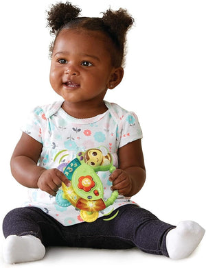 VTech Baby Shaking Sounds Tambourine, Sensory Toy with Lights, Music, Colours,