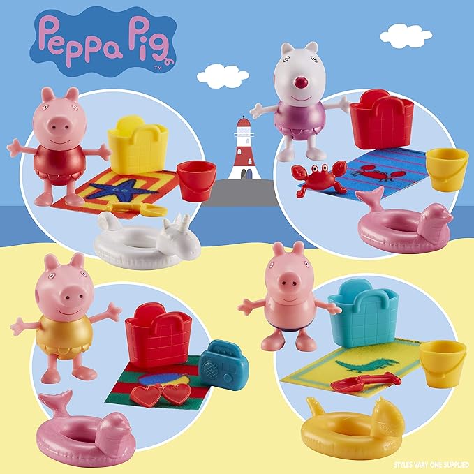 Peppa Pig 07329 Figure & Accessory Pack-Beach Theme-Styles May Vary