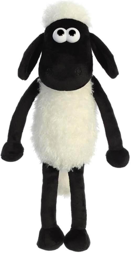 Shaun the Sheep 61174 Cuddly Plush Toy, Black and White, 12in, Suitable for Adults and Kids, Medium