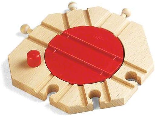 BRIO Mechanical Turntable Wooden Train Track for Kids Age 3 Years Up - Compatible with all BRIO Railway Sets & Accessories