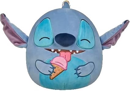 Squishmallows Little Plush Disney - Stitch Holding Snow Cone Soft Toy - 8" Plush Toy For Kids - Blue
