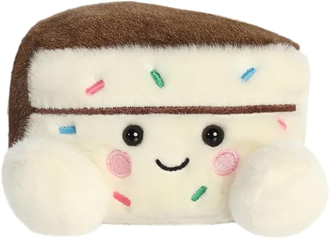 Aurora, 33938, Palm Pals Sprinkles Cake Slice 5In, Soft Toy, White