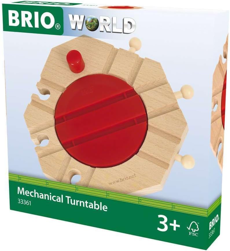 BRIO Mechanical Turntable Wooden Train Track for Kids Age 3 Years Up - Compatible with all BRIO Railway Sets & Accessories