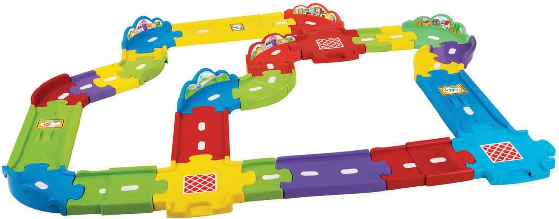 VTech 148103 Toot-Toot Drivers Deluxe Car Track Set Baby Toy, with 30 Track Pieces, Suitable for 1, 2, 3+ Year Olds, English Version