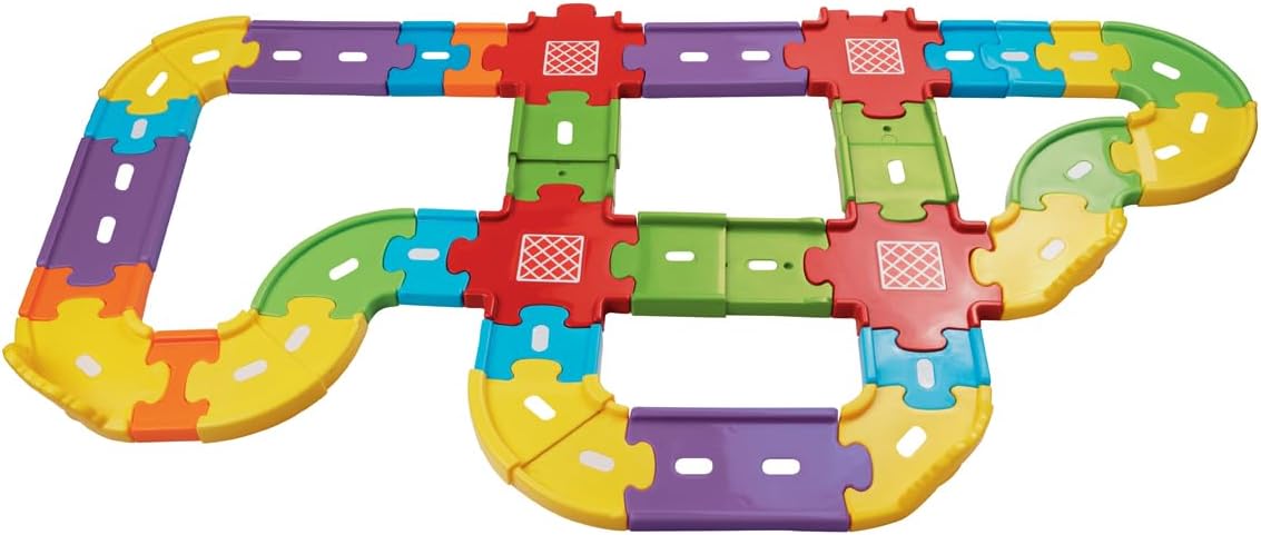 VTech 148103 Toot-Toot Drivers Deluxe Car Track Set Baby Toy, with 30 Track Pieces, Suitable for 1, 2, 3+ Year Olds, English Version