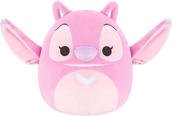 Squishmallows Original Little Plush Disney Soft Toy 8-Inch Angel Plush Toys For Kids- Official Disney Stitch, Pink