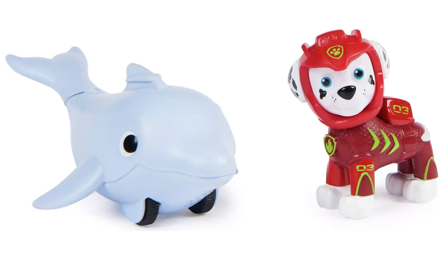 Paw Patrol Aqua Pups Marshall & Dolphin Action Figures Set - New in Box