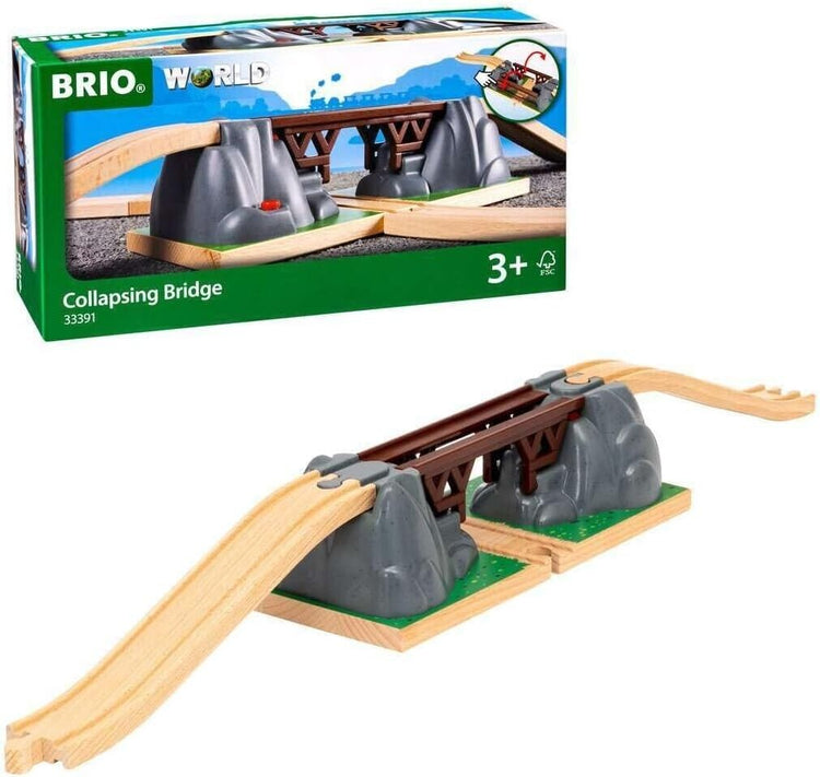 BRIO World Collapsing Bridge for Kids Age 3 Years Up - Compatible With All BRIO