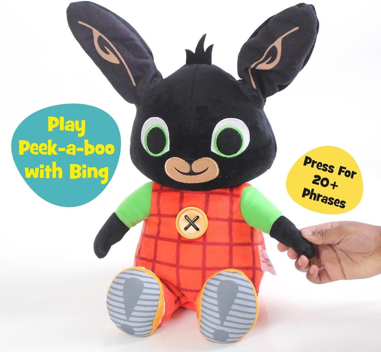 Bing, Peek-A-Boo, Talking Teddy Bear. Cute, Interactive Rabbit, Sensory Toy