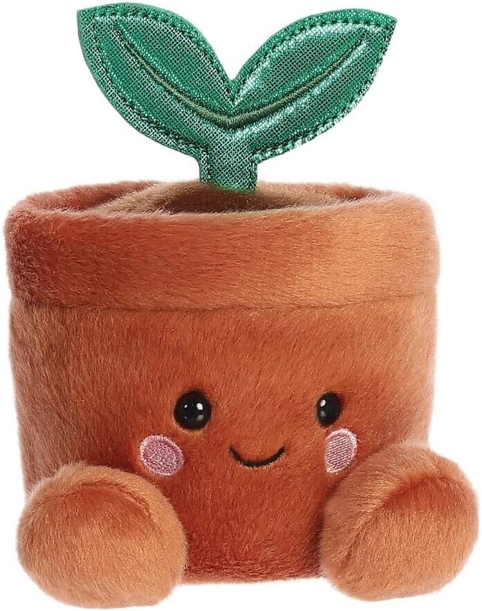 Aurora, 33793, Palm Pals Terra Potted Plant, 5In, Soft Toy, Brown