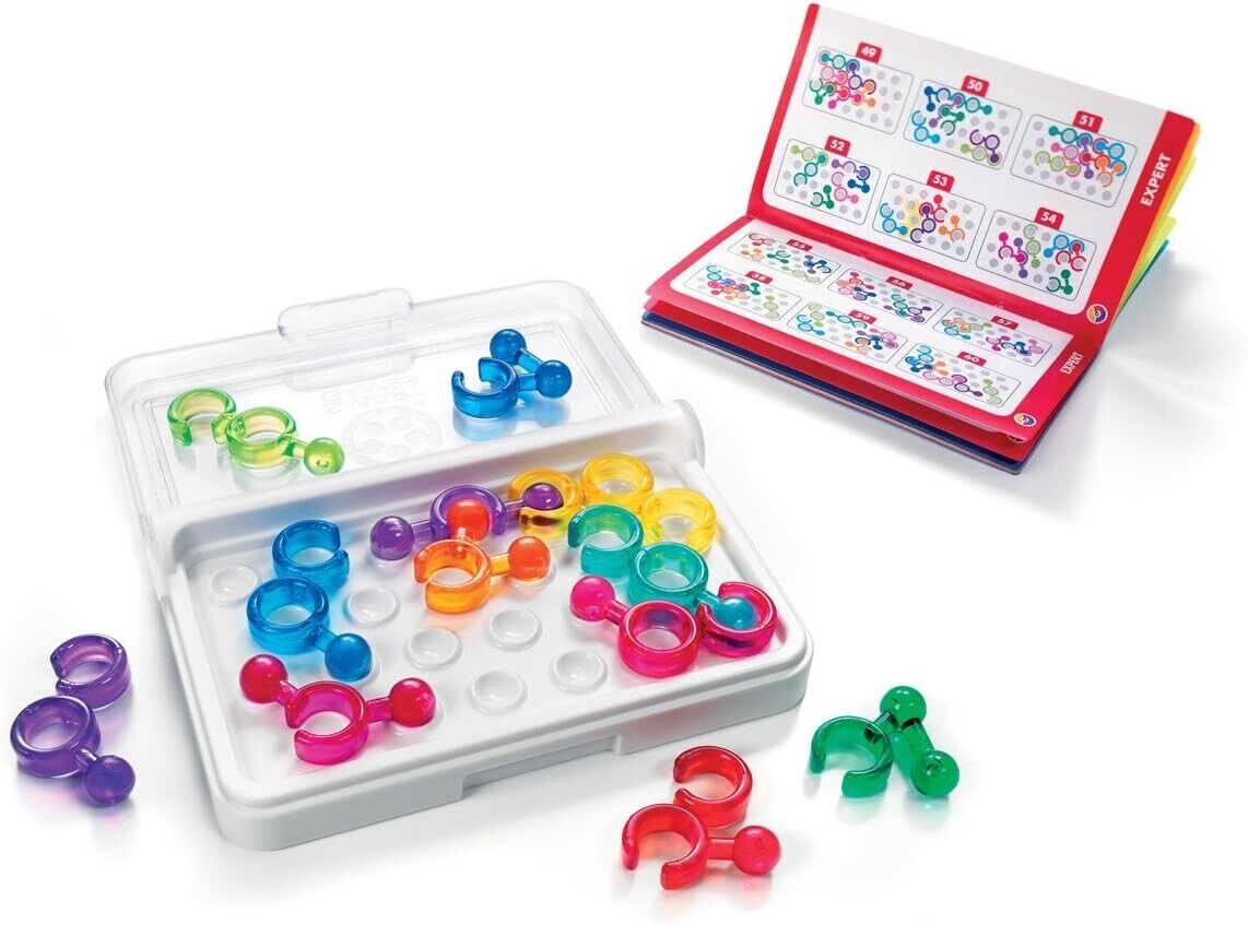 Smart Games - IQ Link, Puzzle Game with 120 Challenges, 8+ Years