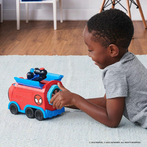 SPIDEY AND FRIENDS SNF0081 Web Spinning HAULER-8-Inch 3-in-1 Transforming