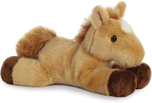 AURORA, 13298, Mini Flopsie Horse, 8In, Soft Toy, Brown