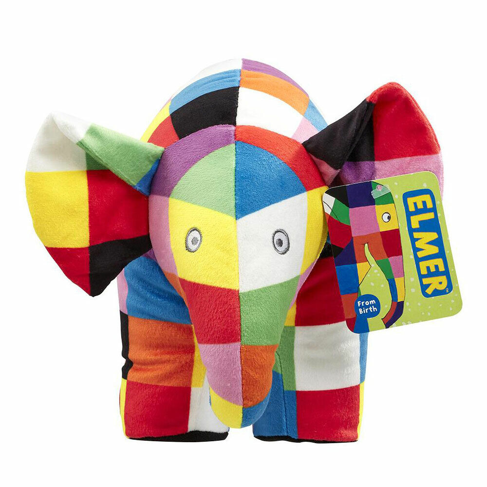 Brand New Elmer Patchwork Elephant Soft Toy - Large 25cm