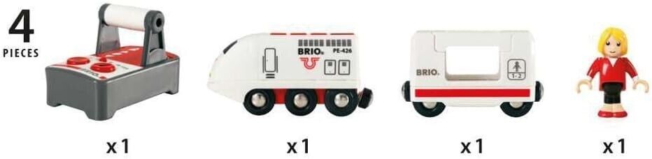 BRIO World Remote Control Travel Train Toy for Kids Age 3 Years Up - Wooden Rail