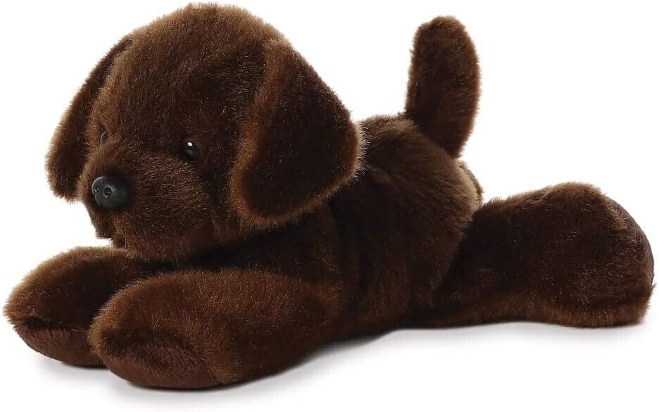 Aurora, 31257, Mini Flopsie Lil Lucky Chocolate Labrador, Soft Toy, Brown