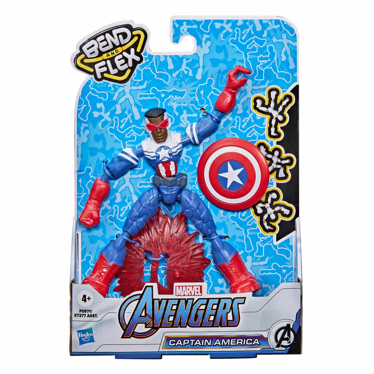 Marvel Avengers Bend and Flex Captain America (Falcon) 6-Inch Action Figure- New