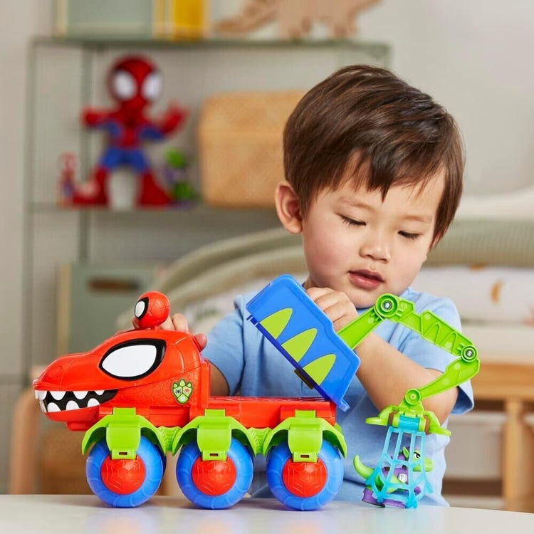 Marvel Spidey and His Amazing Friends Dino-Webs Crawler Super Hero Playset