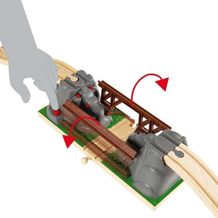 BRIO World Collapsing Bridge for Kids Age 3 Years Up - Compatible With All BRIO