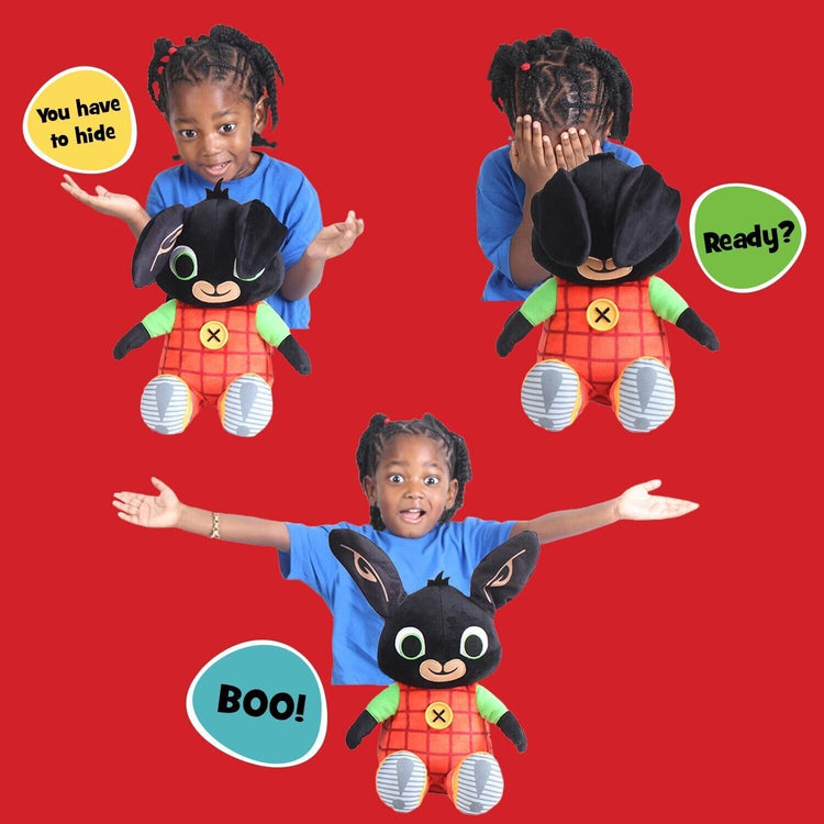 Bing, Peek-A-Boo, Talking Teddy Bear. Cute, Interactive Rabbit, Sensory Toy