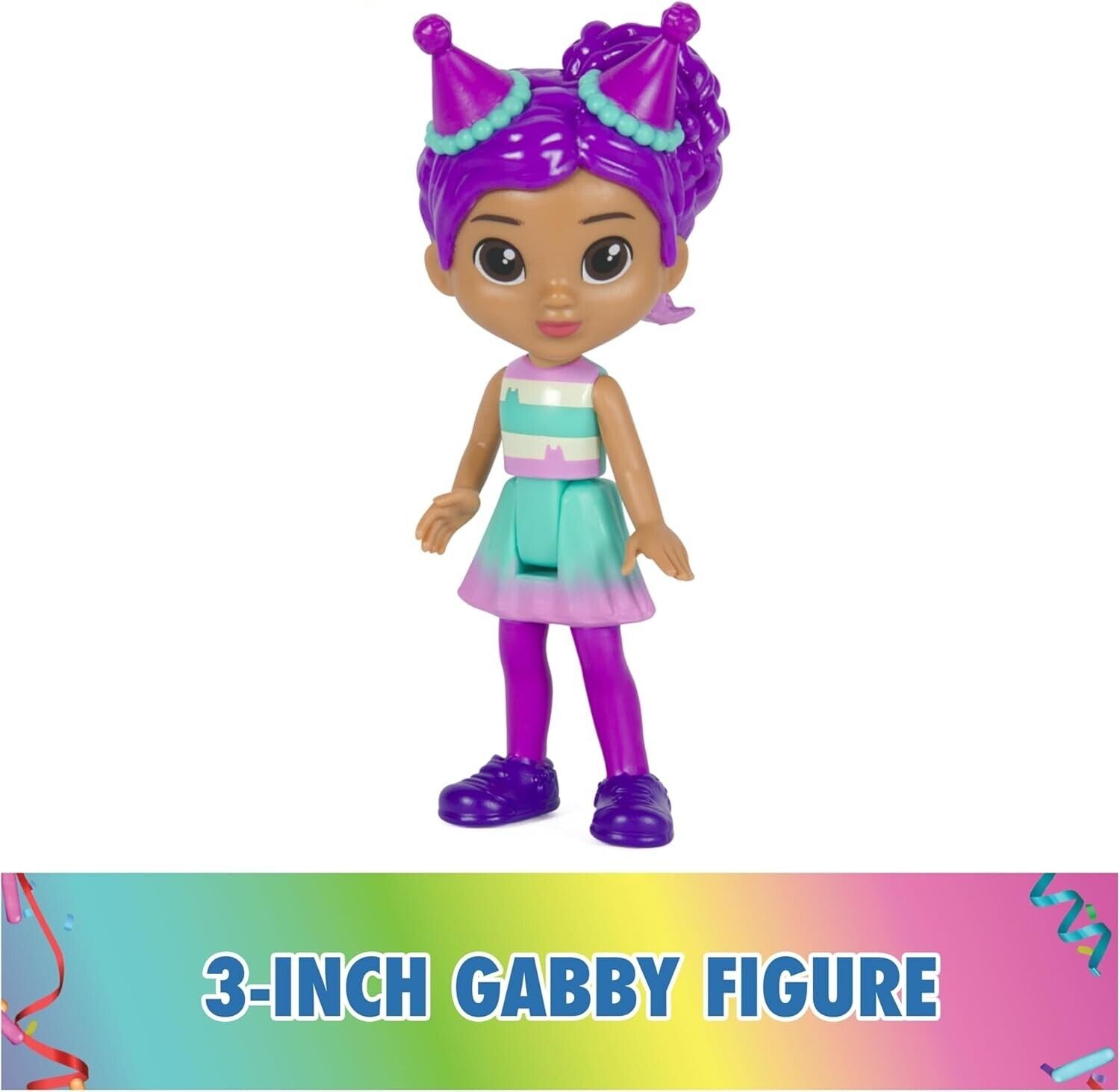 Gabby’s Dollhouse, Celebration-Themed Figures with Gabby Girl, 5 Cat Toy Figures