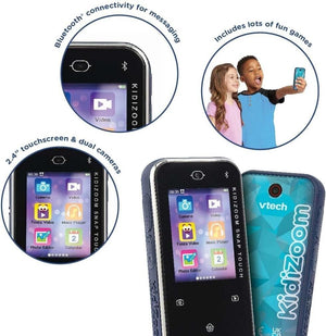 VTech KidiZoom Snap Touch Blue, Device for Kids with 5MP Camera, Games & Apps, T