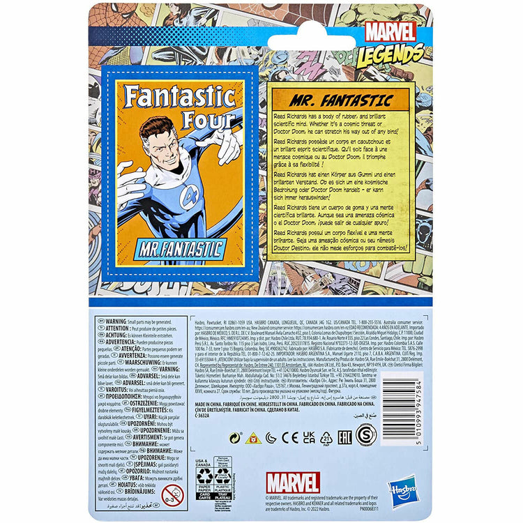 Marvel Legends Retro Fantastic Four Mr Fantastic 3.75' Figure - Brand New