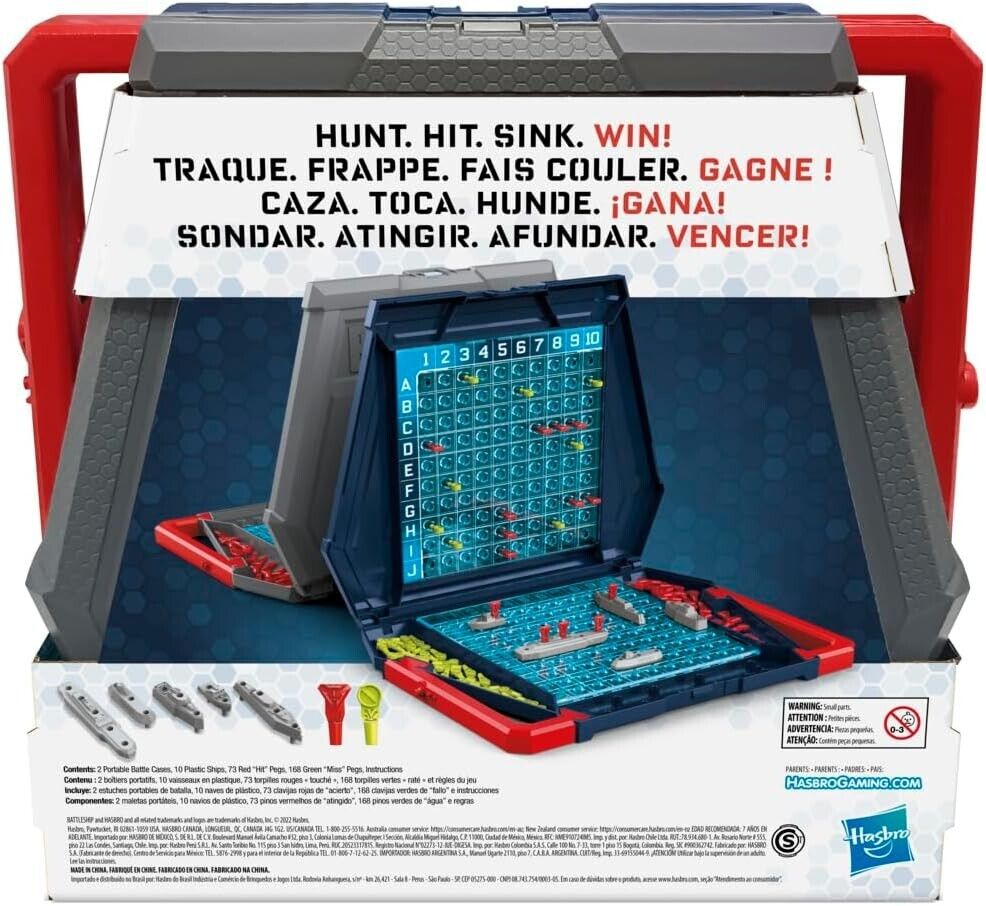 Hasbro Gaming Battleship Classic Board Game, Strategy Game For Kids Ages 7 and