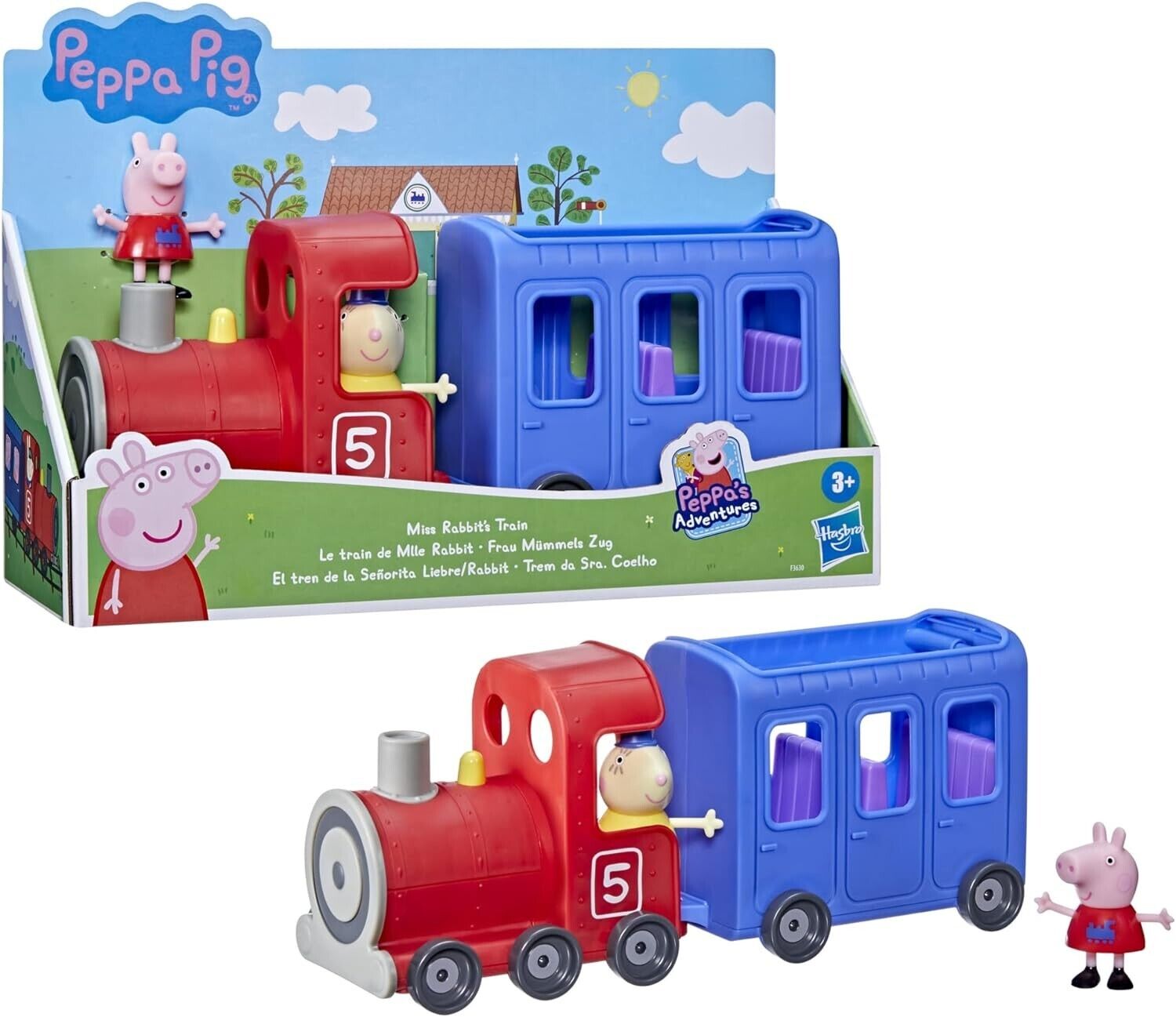 Hasbro Peppa Pig Peppa’s Adventures Miss Rabbit’s Train Detachable Preschool Toy